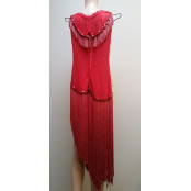 Ain't Misbehavin - Sexy Red Fringed & Sequined Dancer's Dress